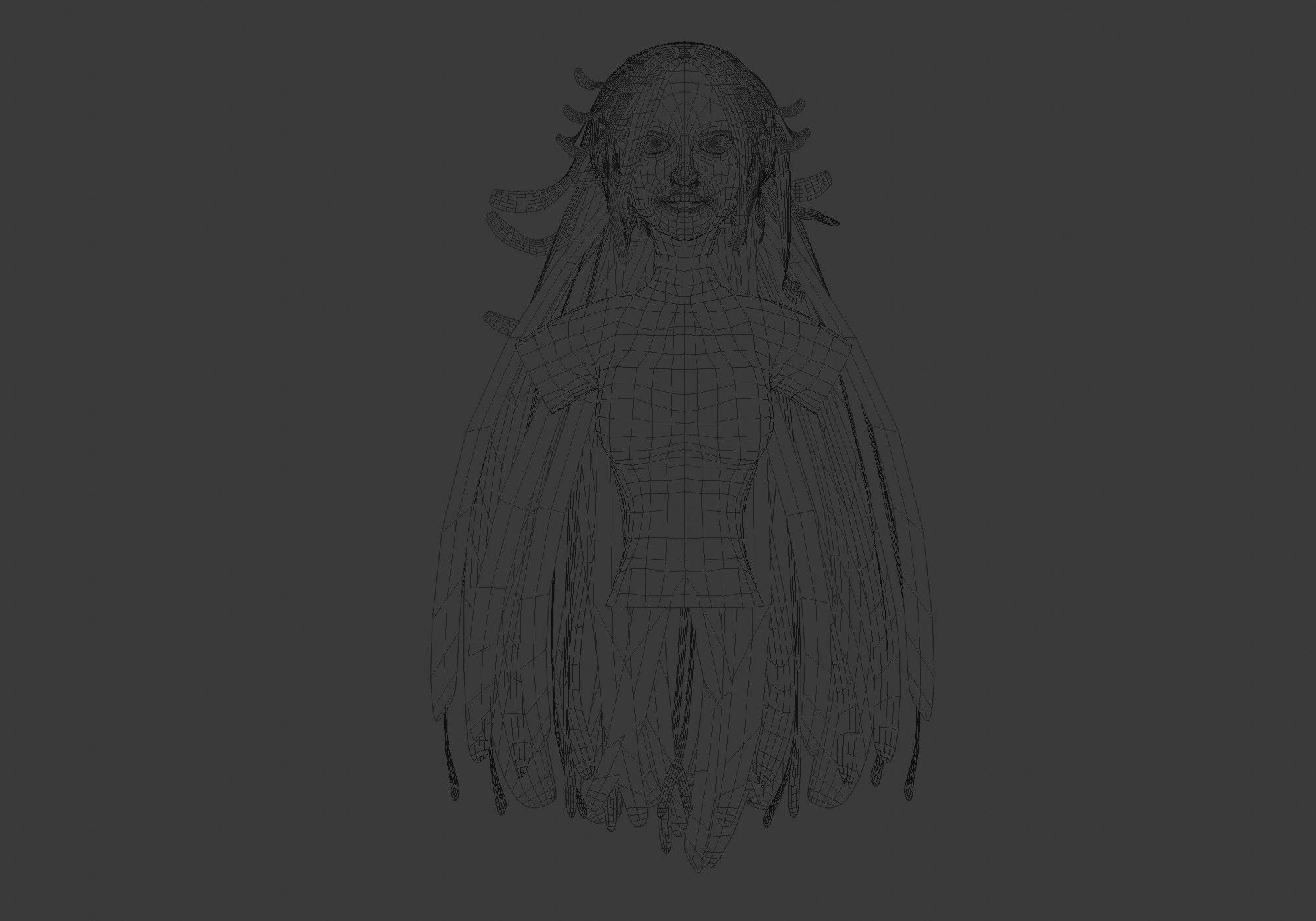 Anime Female Hairstyle  3D model_5