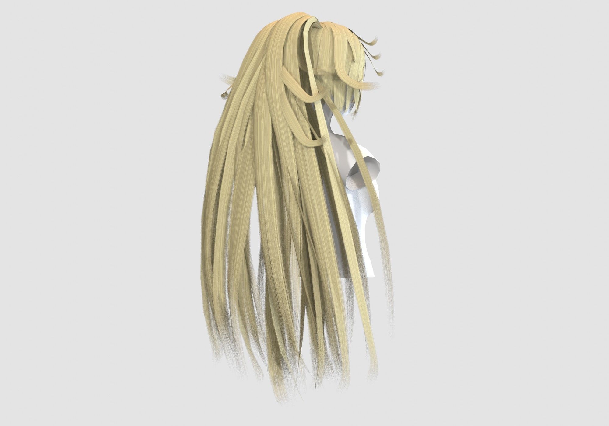 Anime Female Hairstyle  3D model_3