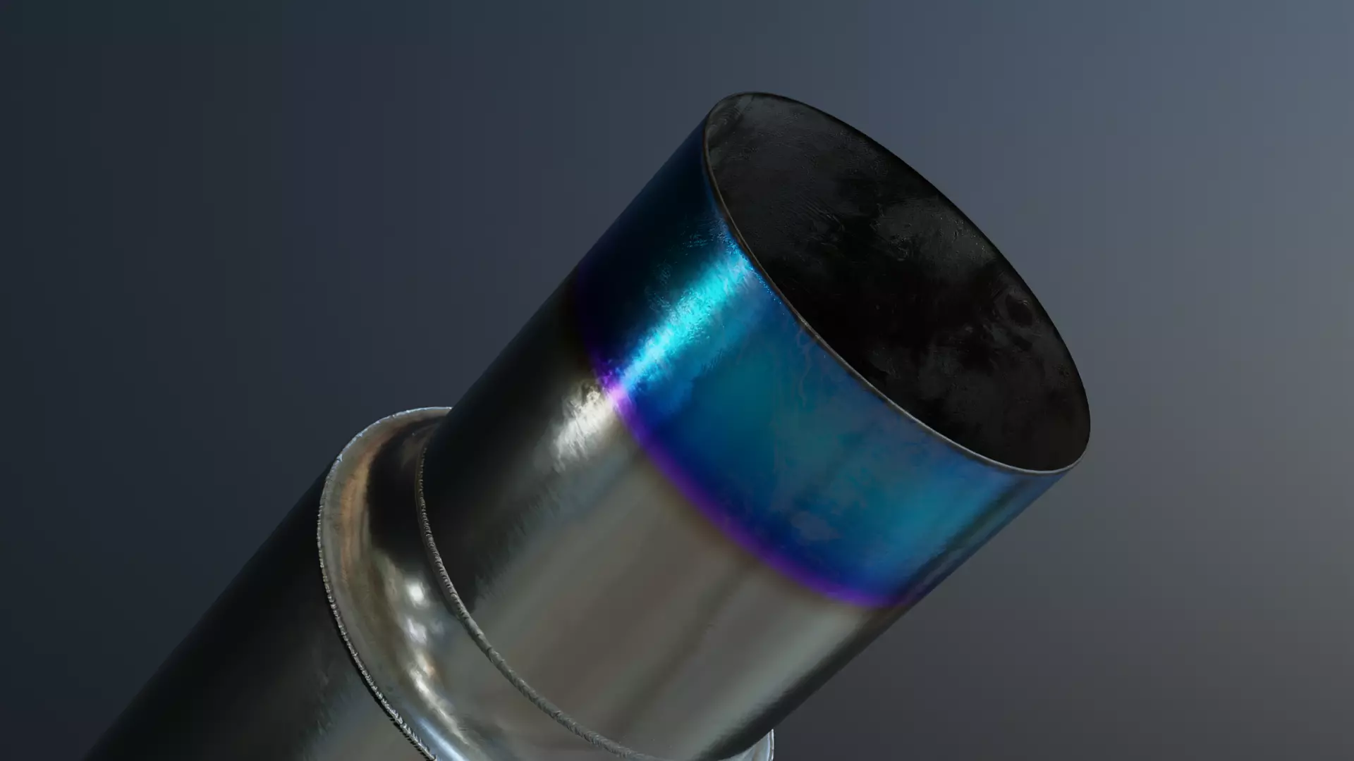 Anodized Car Exhaust  3D model_0