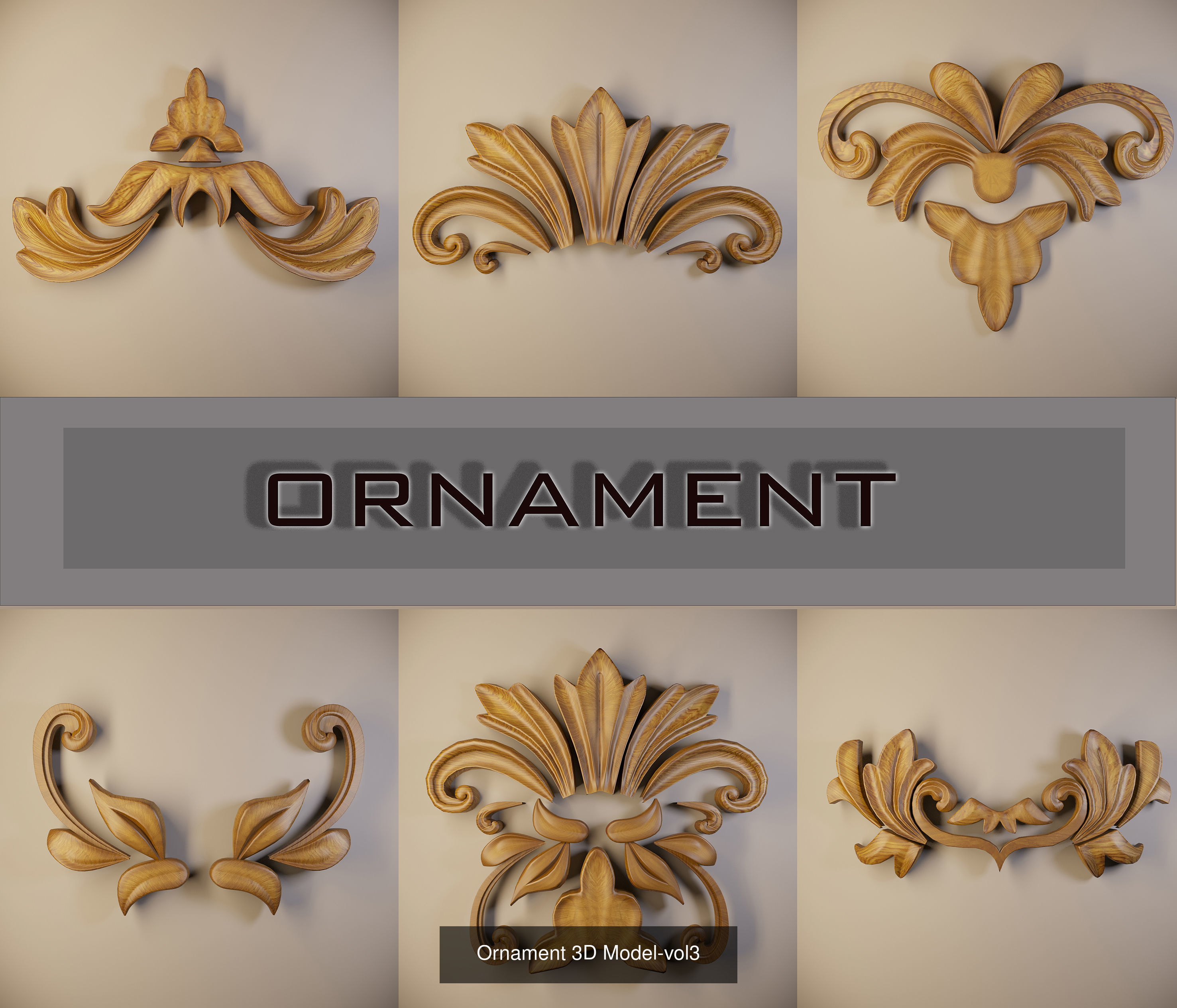 Ornament 3D Model-vol8 3D Model Collection_1