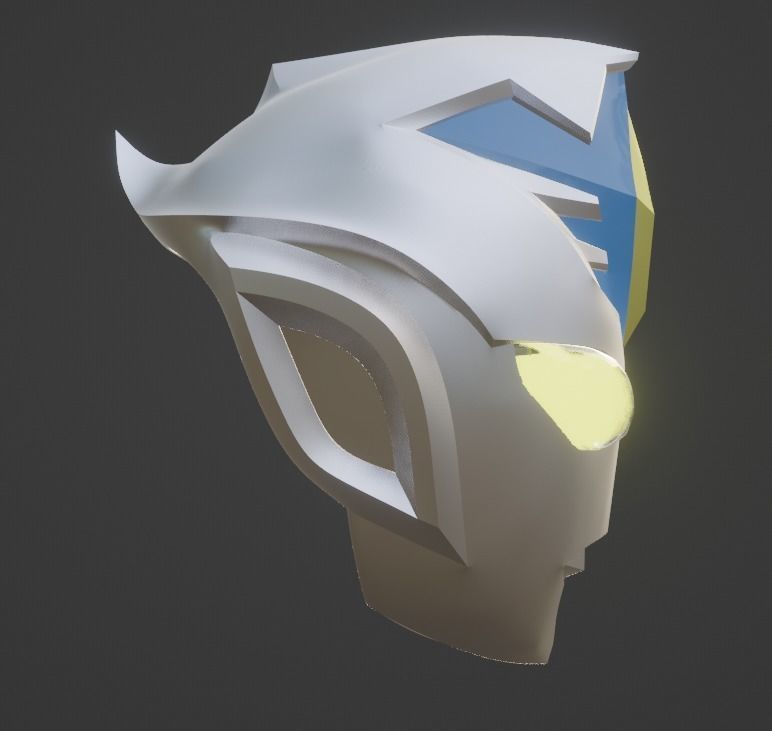 Ultraman Decker Miracle type 3D printable helmet  3D print model_13