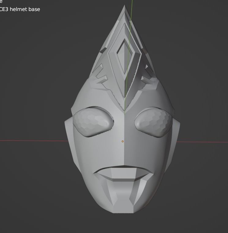 Ultraman Decker Miracle type 3D printable helmet  3D print model_16