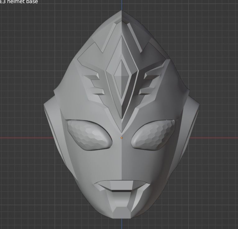 Ultraman Decker Miracle type 3D printable helmet  3D print model_14