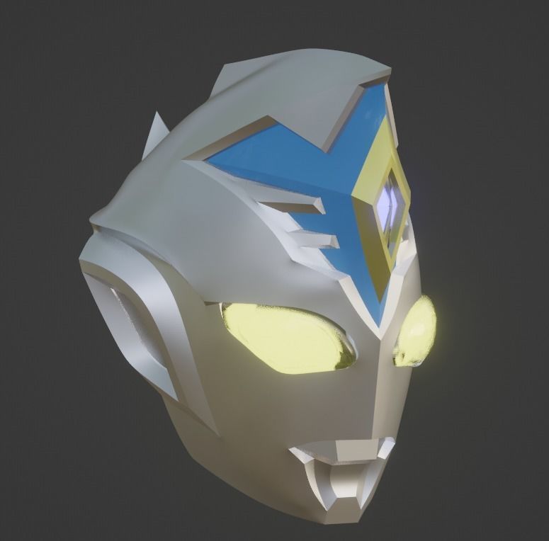 Ultraman Decker Miracle type 3D printable helmet  3D print model_3
