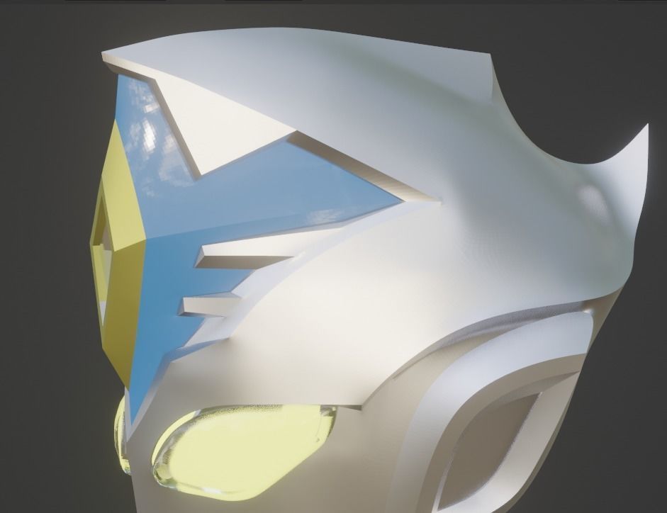 Ultraman Decker Miracle type 3D printable helmet  3D print model_4