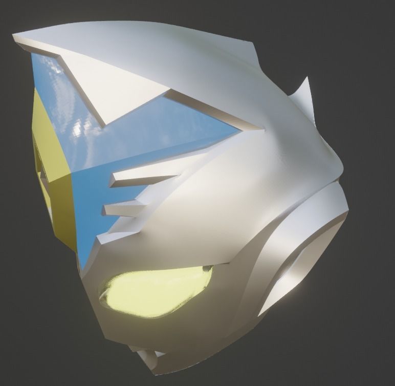 Ultraman Decker Miracle type 3D printable helmet  3D print model_9