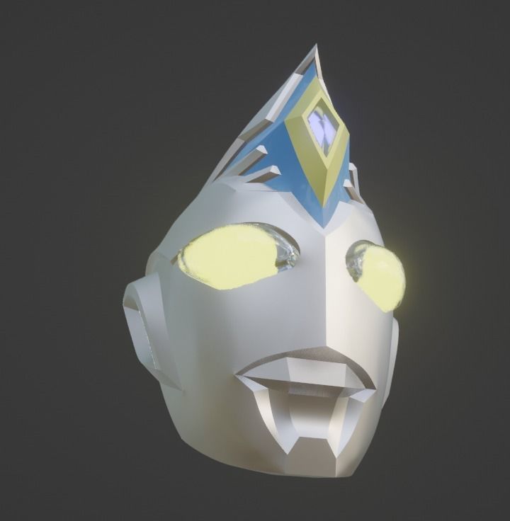 Ultraman Decker Miracle type 3D printable helmet  3D print model_5