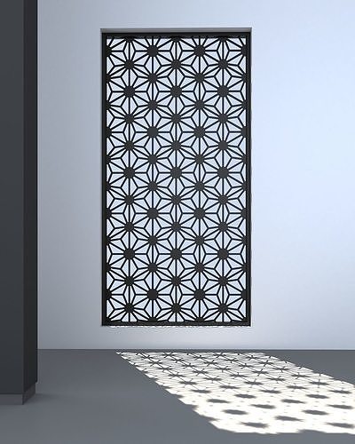 3d screen decorative metal Low-poly 3D model