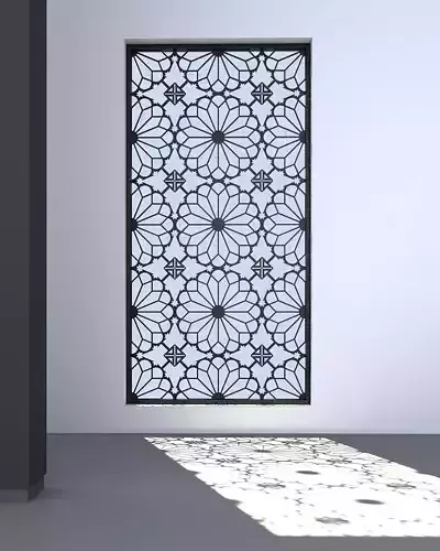 3d screen window with decorative pattern