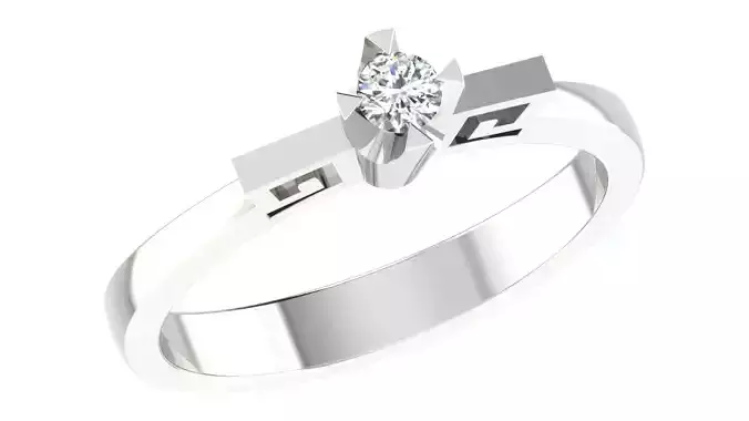 Women Engagement Band Ring 3dm STL OBJ FBX Renders Details 3D print model