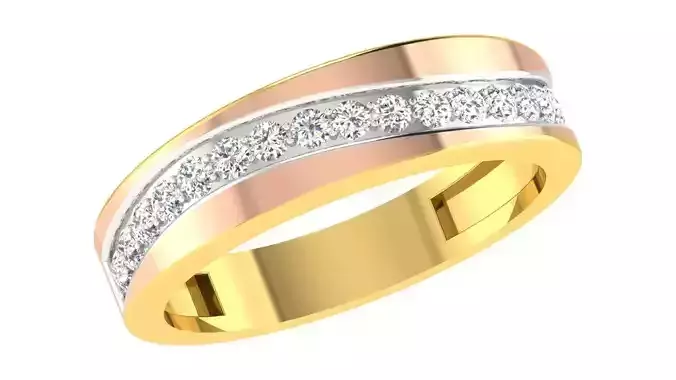 Women Engagement Band Ring 3dm STL OBJ FBX Renders Details 3D print model