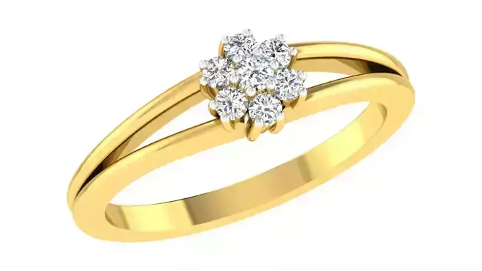 Women Engagement Band Ring 3dm STL OBJ FBX Renders Details 3D print model