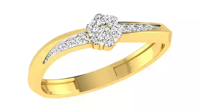 Women Engagement Band Ring 3dm STL OBJ FBX Renders Details 3D print model