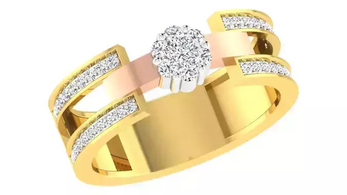 Women Engagement Band Ring 3dm STL OBJ FBX Renders Details 3D print model