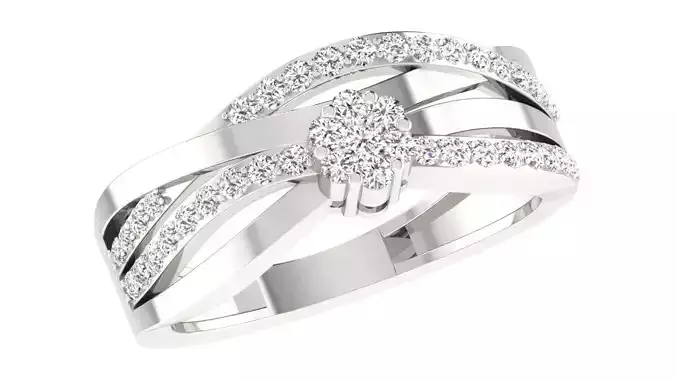 Women Twisted Band Ring 3dm STL OBJ FBX Renders Details