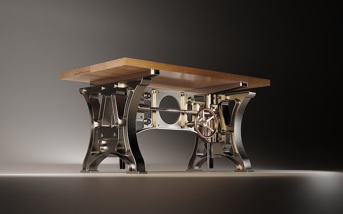 Industrial Table Vintage 3D model
