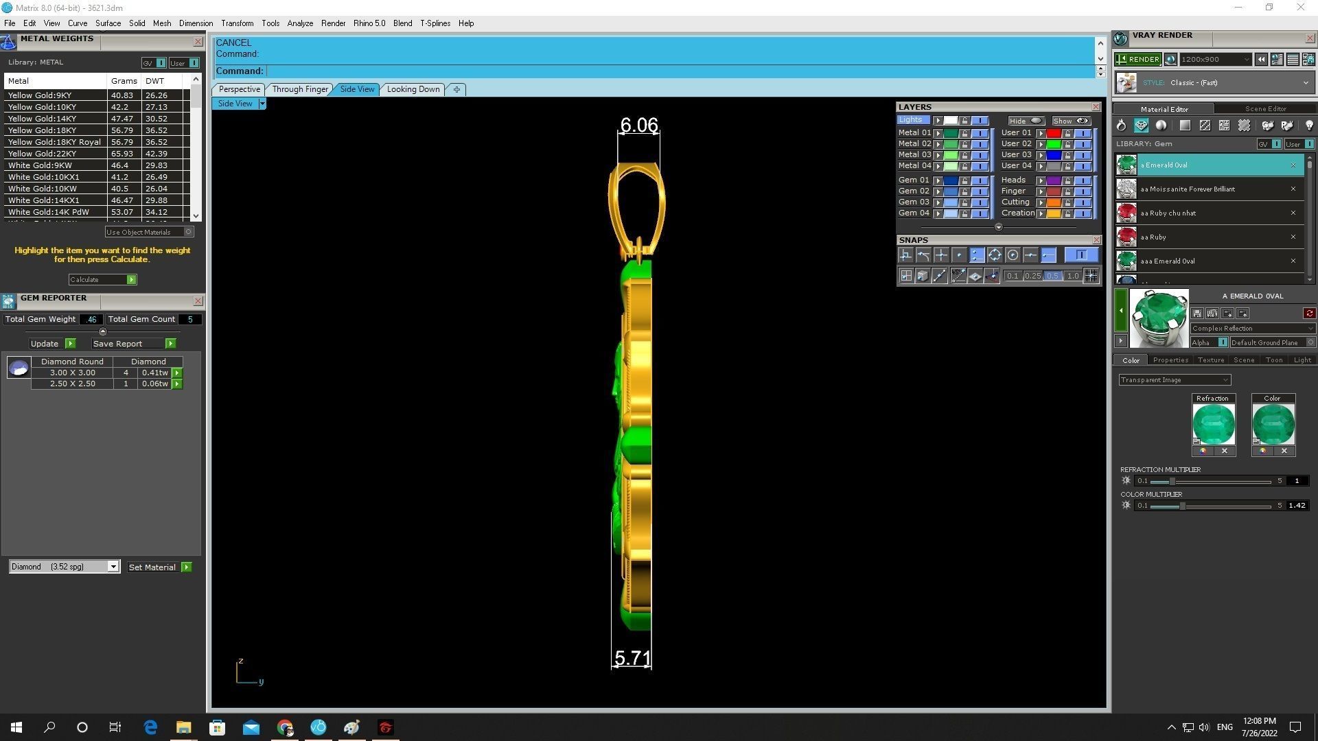 virgin mary pendant 3621 3D print model_3