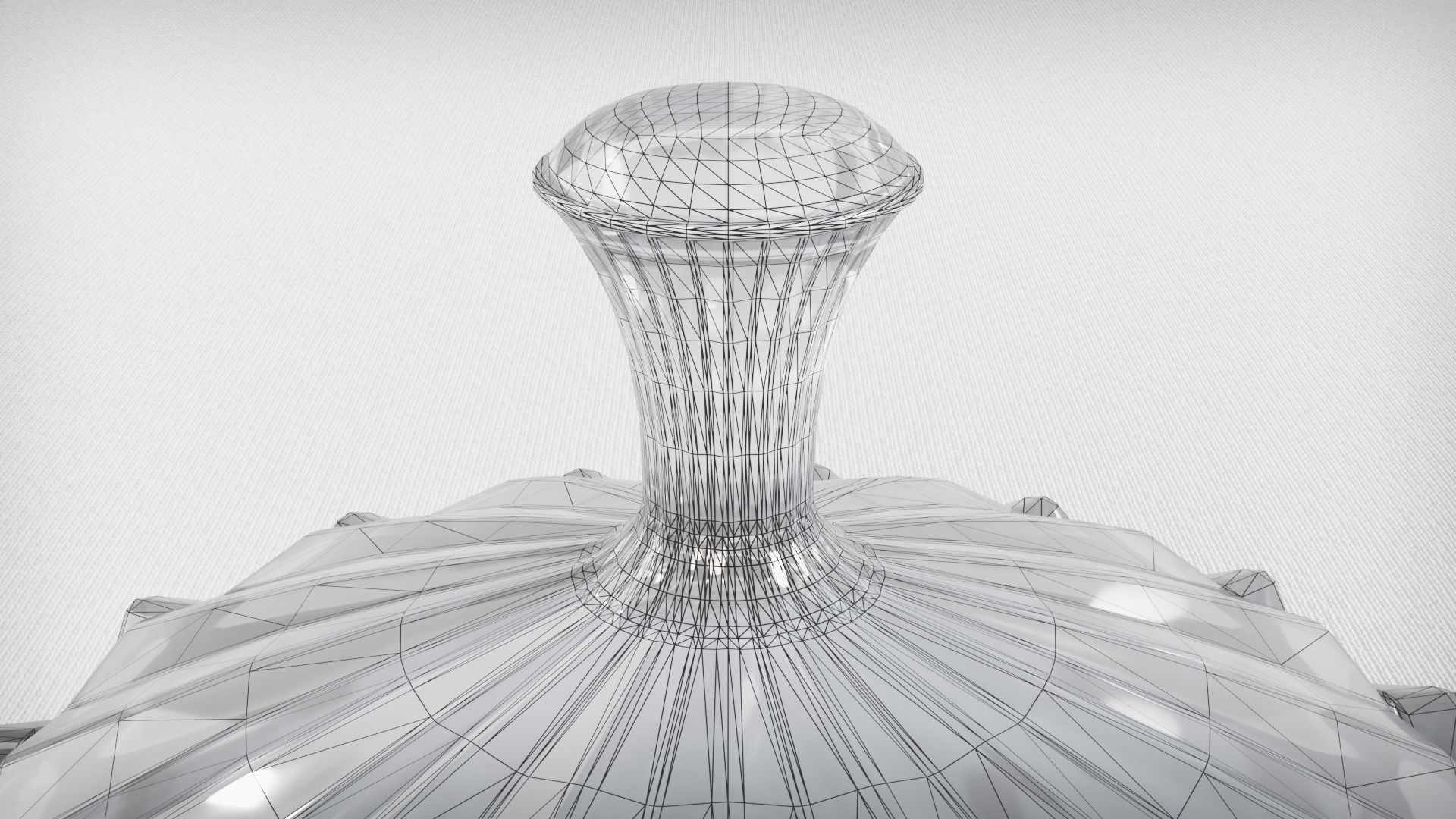 Low-poly Glass Candy Jar  Low-poly 3D model_6