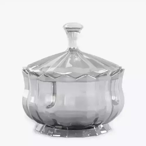 Low-poly Glass Candy Jar 