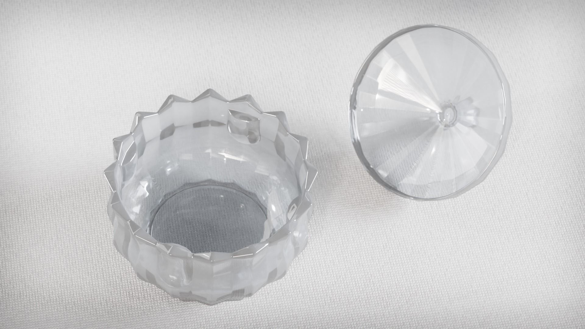 Low-poly Glass Candy Jar  Low-poly 3D model_3