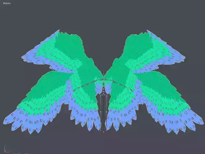 Stone Angel wings 3D model