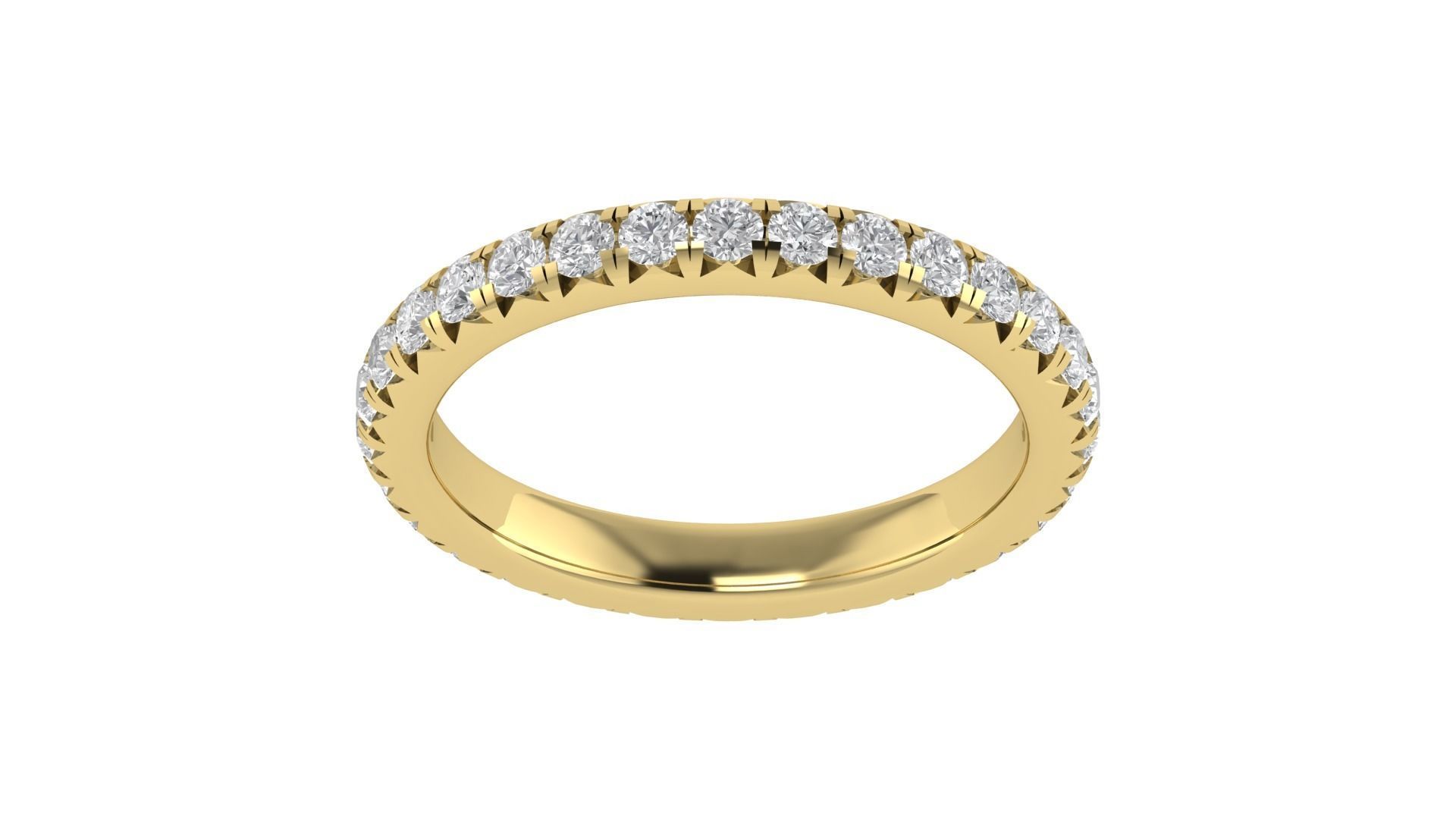  Round Diamond Full Eternity Wedding Band Ring  3D print model_18