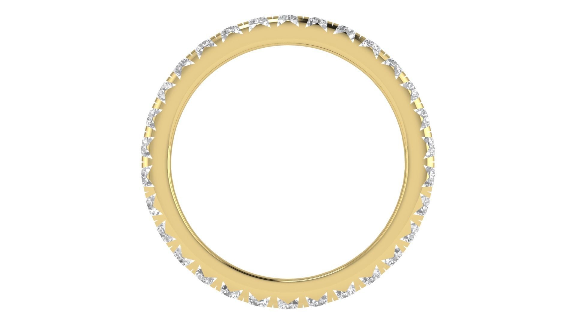  Round Diamond Full Eternity Wedding Band Ring  3D print model_6