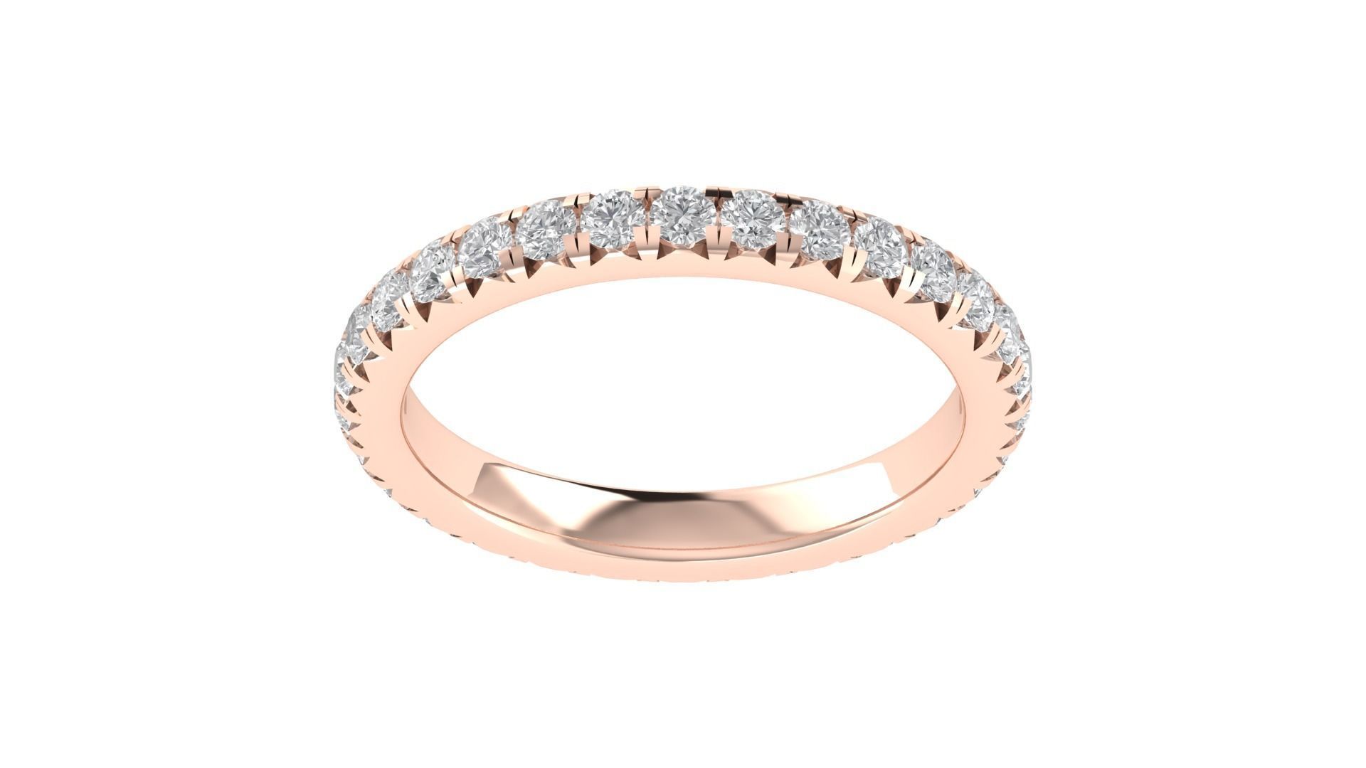  Round Diamond Full Eternity Wedding Band Ring  3D print model_19
