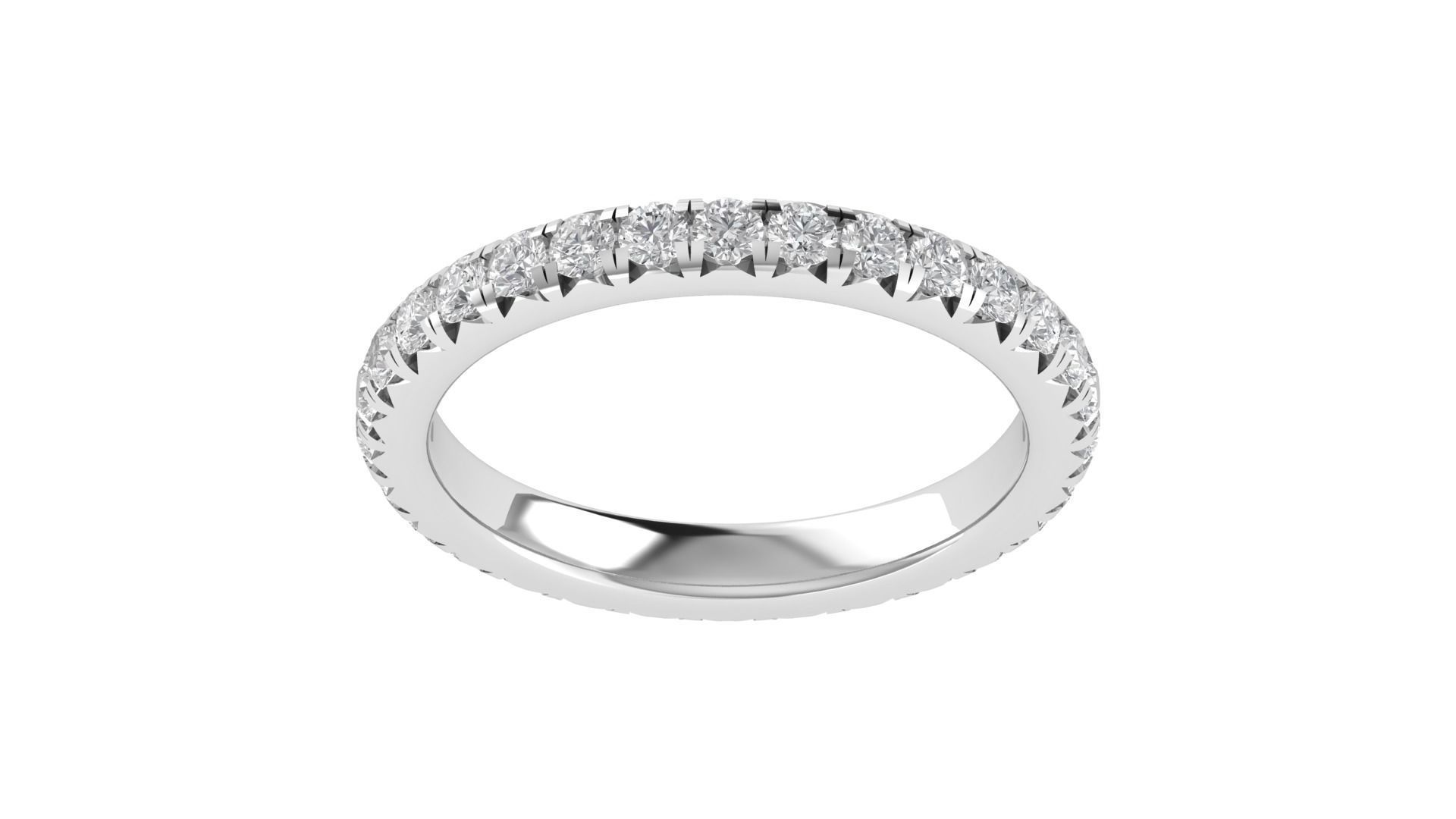  Round Diamond Full Eternity Wedding Band Ring  3D print model_20
