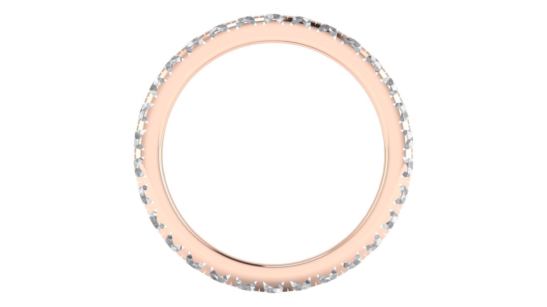  Round Diamond Full Eternity Wedding Band Ring  3D print model_7