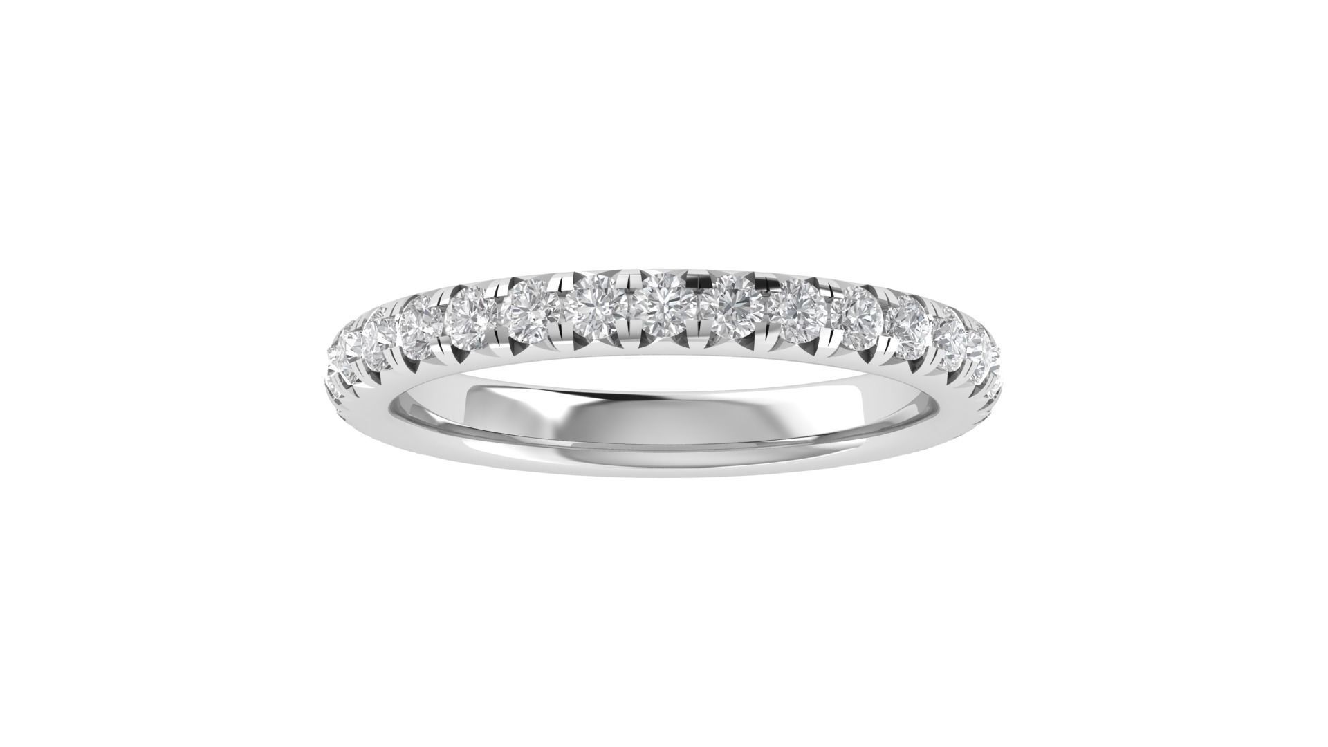  Round Diamond Full Eternity Wedding Band Ring  3D print model_1