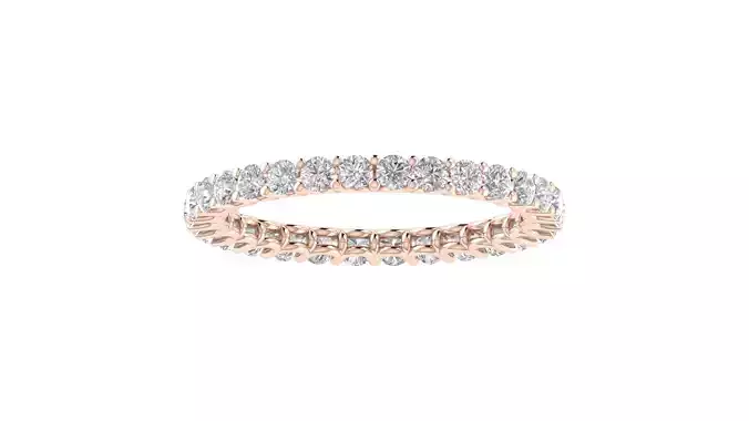 Round Diamond Full Eternity Matching Band Ring