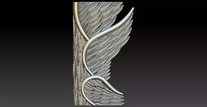 Wings for Angel 3d print  model and CNC