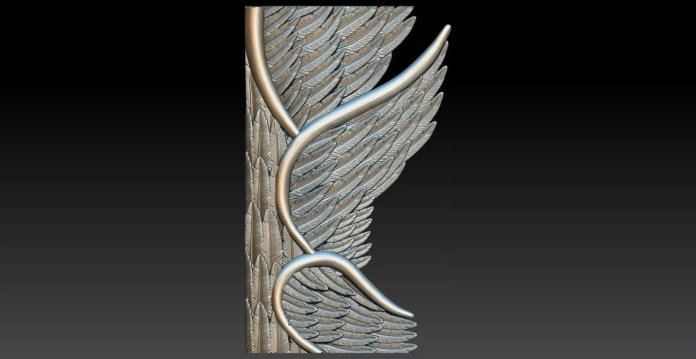 Wings for Angel 3d print model and CNC 3D print model