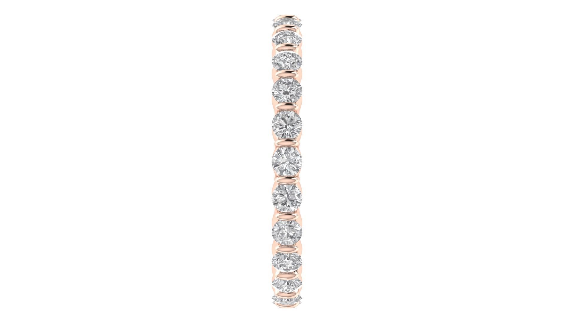 Round Diamond Eternity Band Ring 3dm STL OBJ FBX Renders Details 3D print model_16