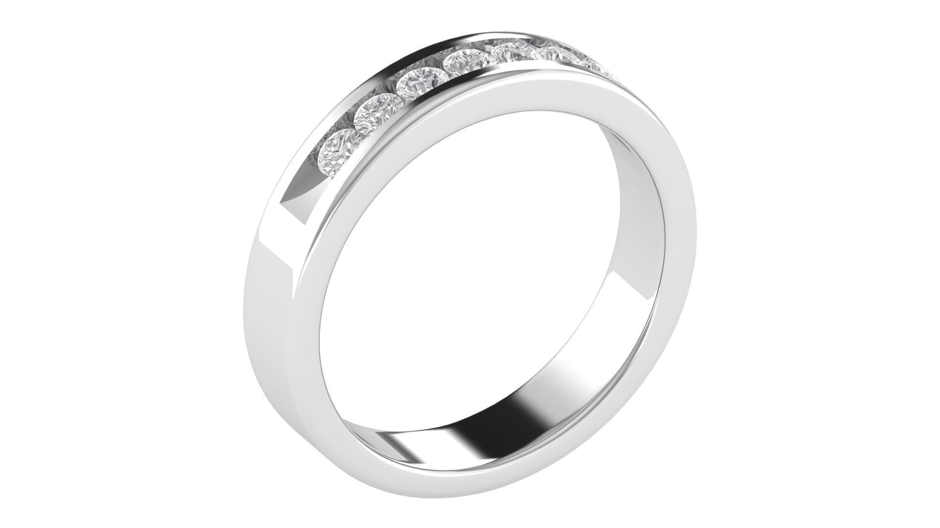 Eternity Band Ring 3dm STL OBJ FBX Renders Details 3D print model_4