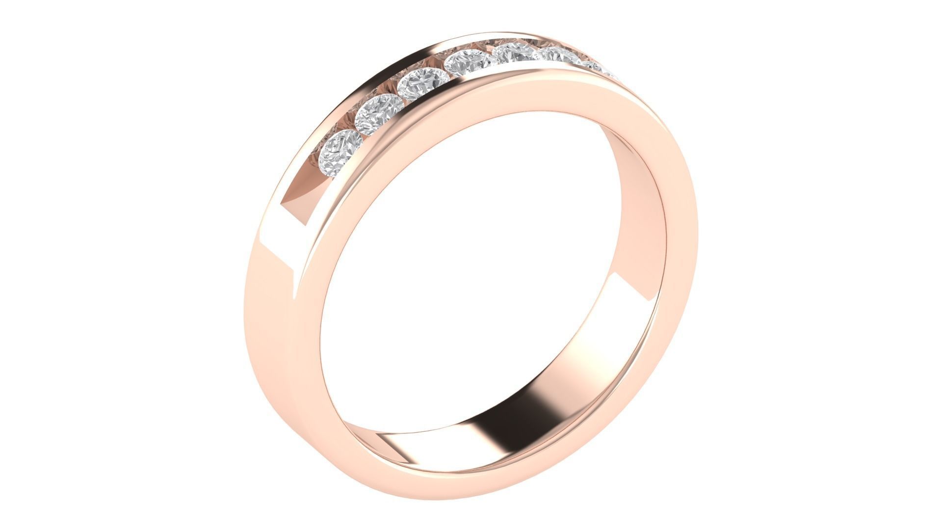 Eternity Band Ring 3dm STL OBJ FBX Renders Details 3D print model_3