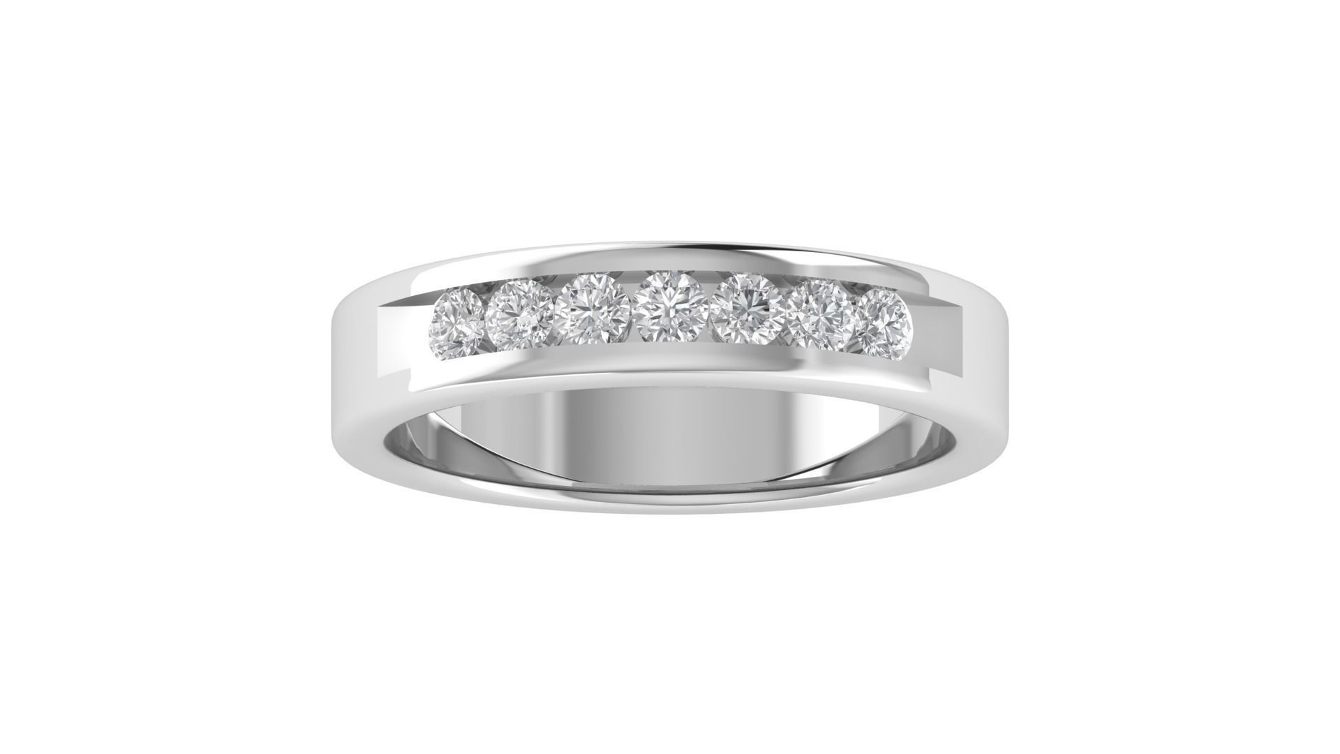Eternity Band Ring 3dm STL OBJ FBX Renders Details 3D print model_1