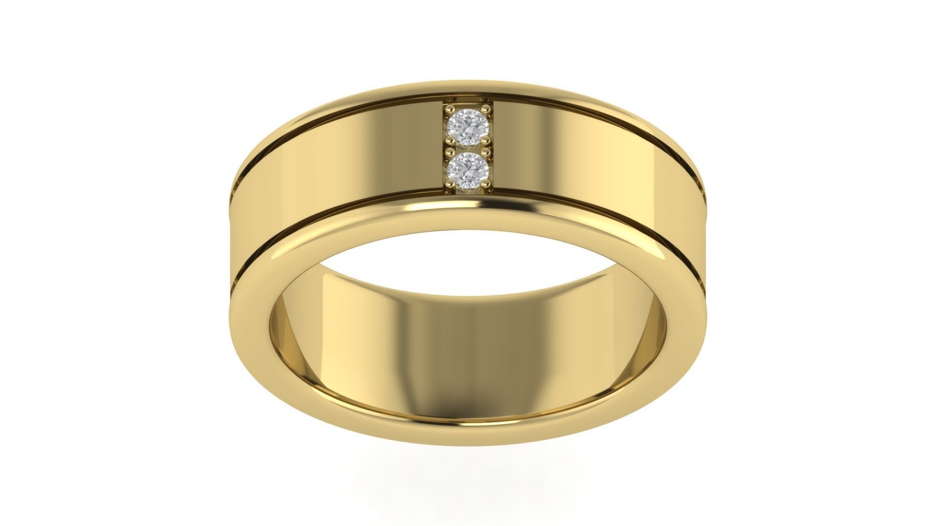 Band Ring 3dm STL OBJ FBX Renders Details 3D print model_20