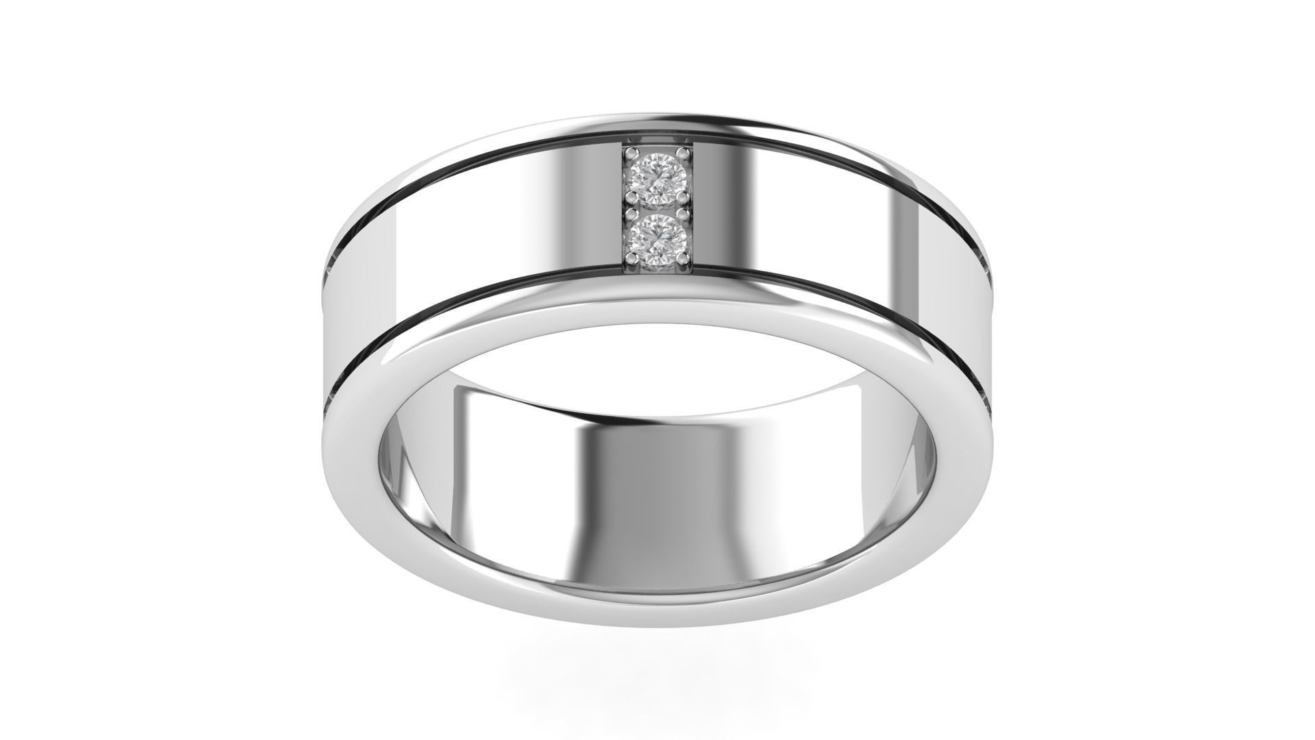 Band Ring 3dm STL OBJ FBX Renders Details 3D print model_19