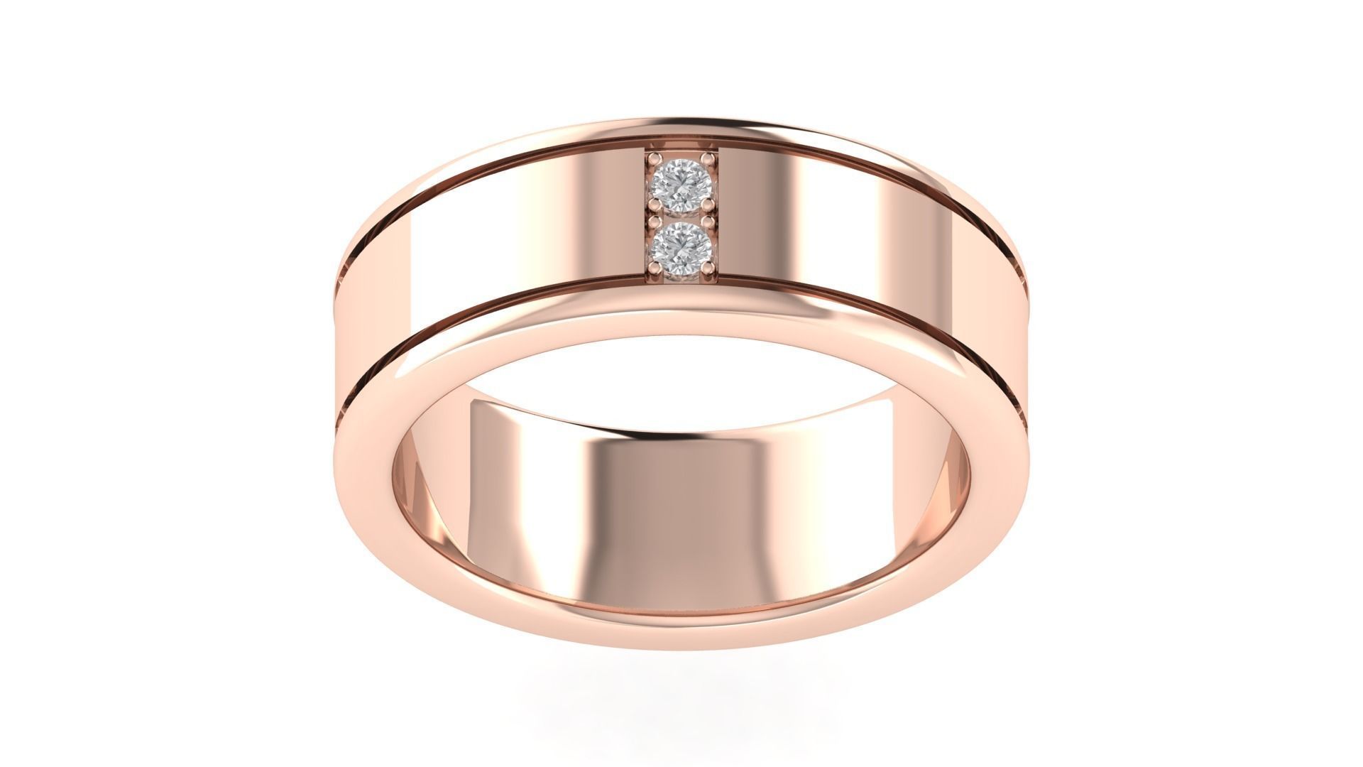 Band Ring 3dm STL OBJ FBX Renders Details 3D print model_18