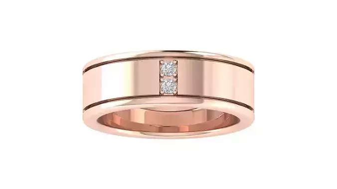 Band Ring 3dm STL OBJ FBX Renders Details 3D print model