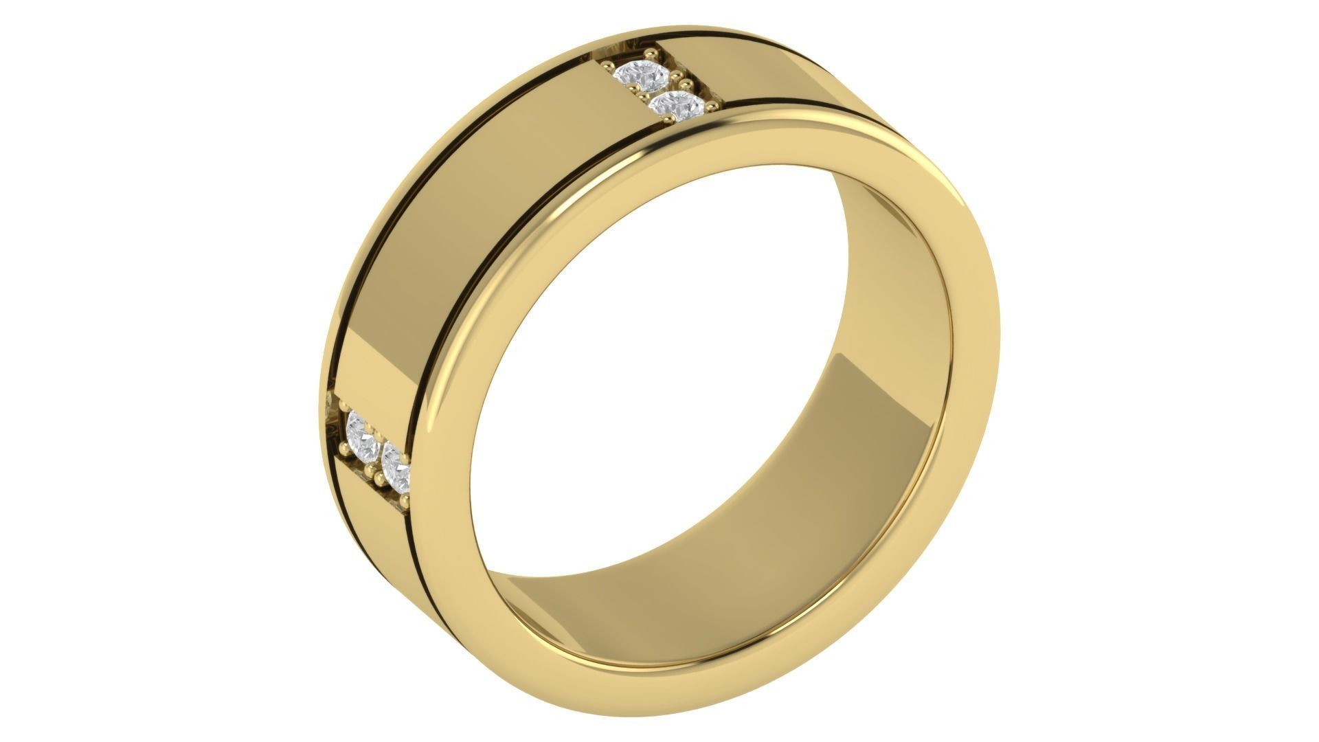 Band Ring 3dm STL OBJ FBX Renders Details 3D print model_5