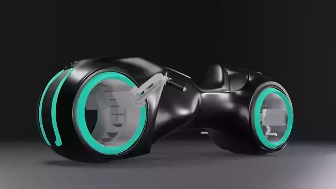 TRON BIKE Low-poly 3D model