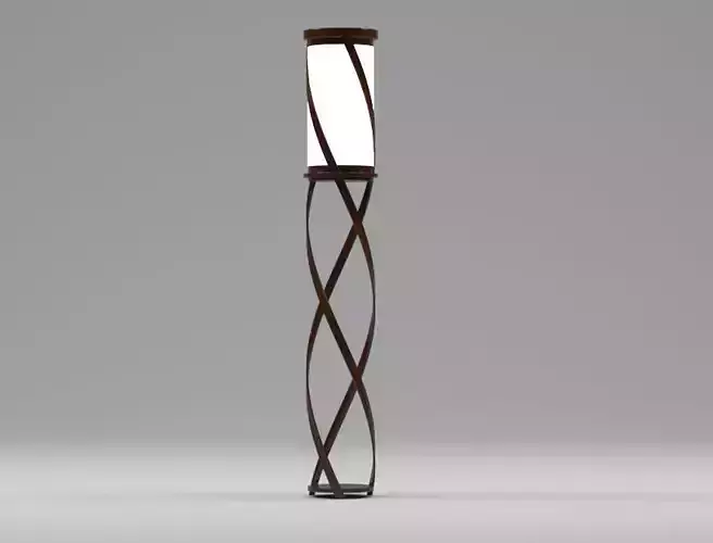 Main Bamboo Floor Lamp 3D model