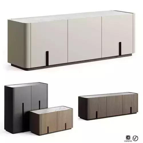 Liu Jo Caillou High Floor Cupboard with Plinth 3D model