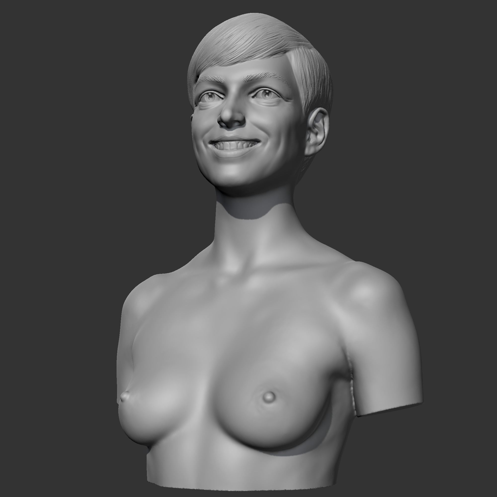 Anne Hathaway 3D print model 3D print model_3