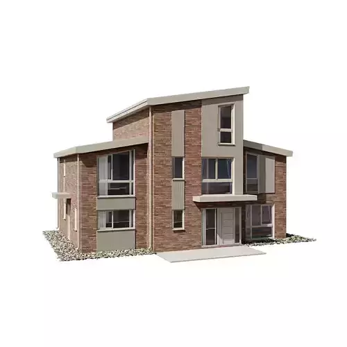 House 2 - residential building 3D model 3D model