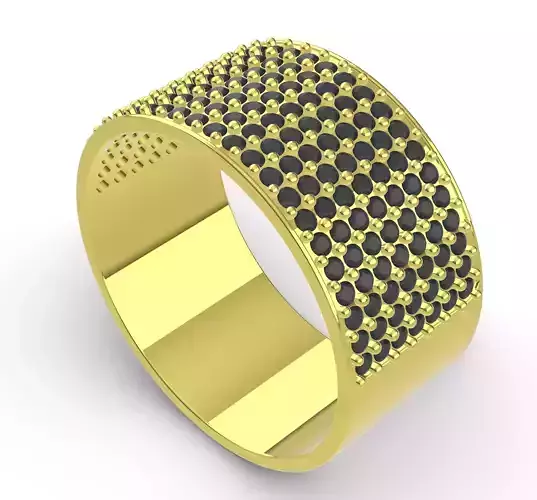 7 Rows Mens ring 