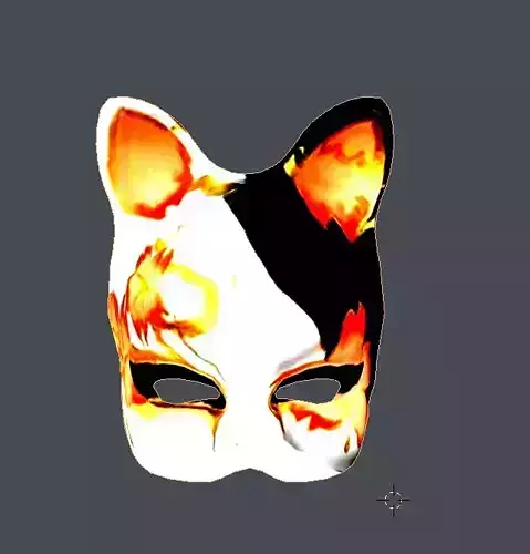 noh mask Low-poly 3D model